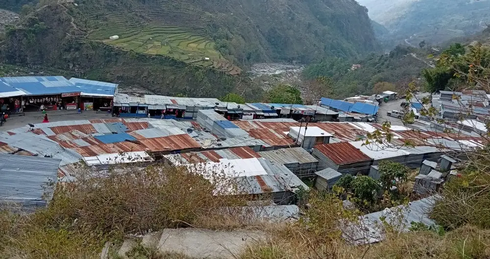 आगलागीपछि पुनर्निर्माणसँगै बाम्का बजारको मुहार फेरियो