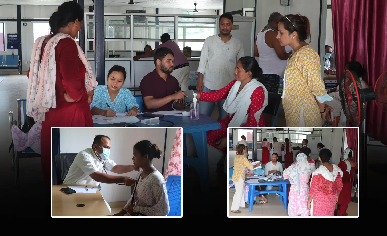 गौरीफन्टामा श्रमिकहरूको निःशुल्क स्वास्थ्य परीक्षण