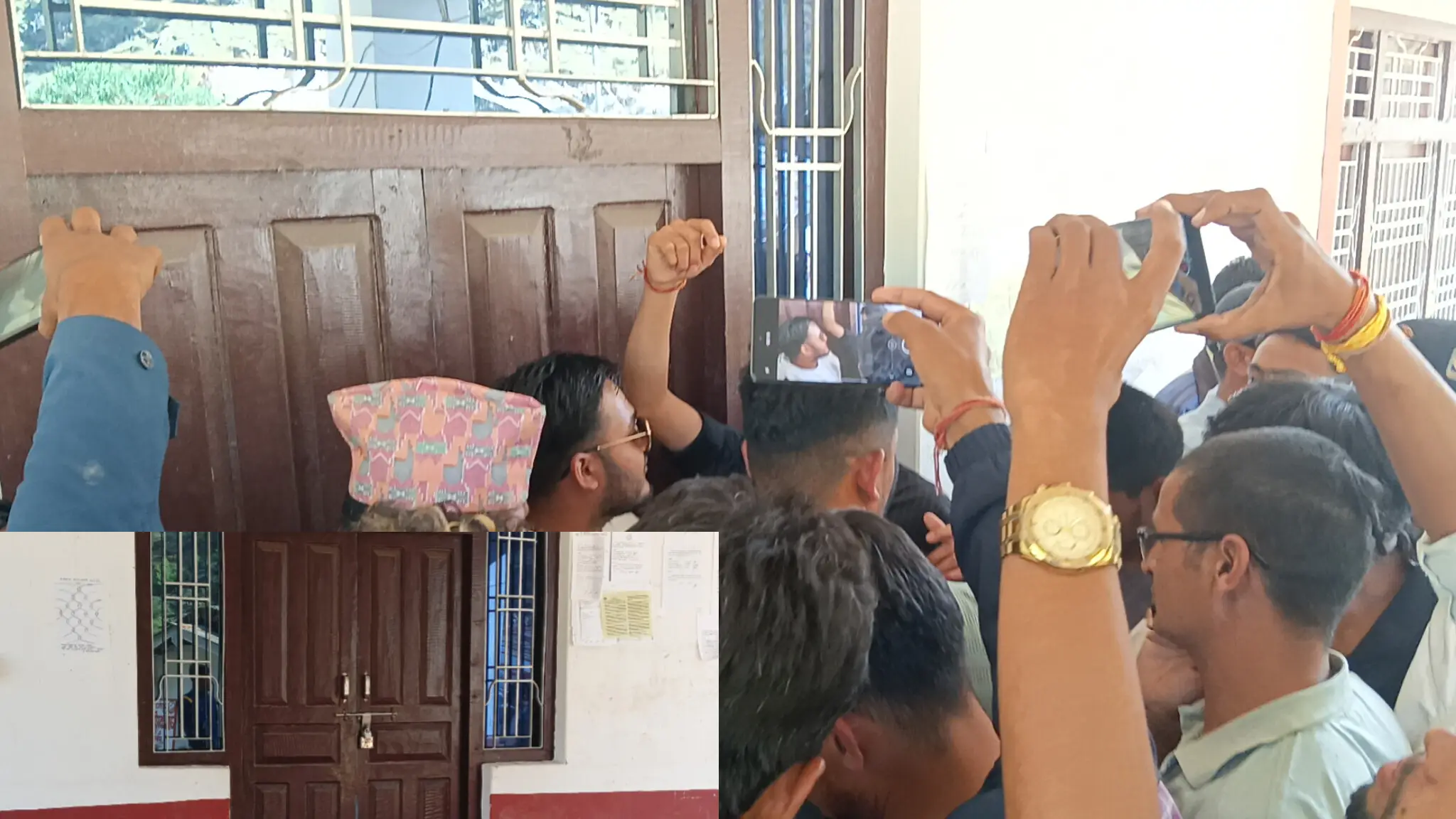 सुर्नया गाउँपालिकामा स्थानीयले गरे तालाबन्दी 