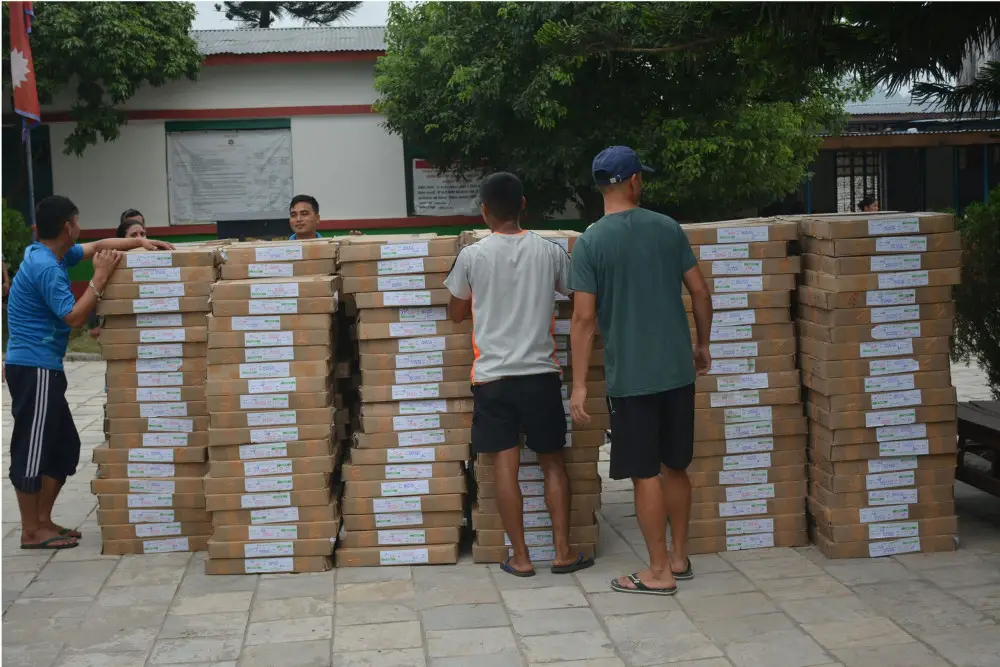 बाजुरामा हेलिकोप्टर मार्फत मतपत्र ढुवानी गरिने