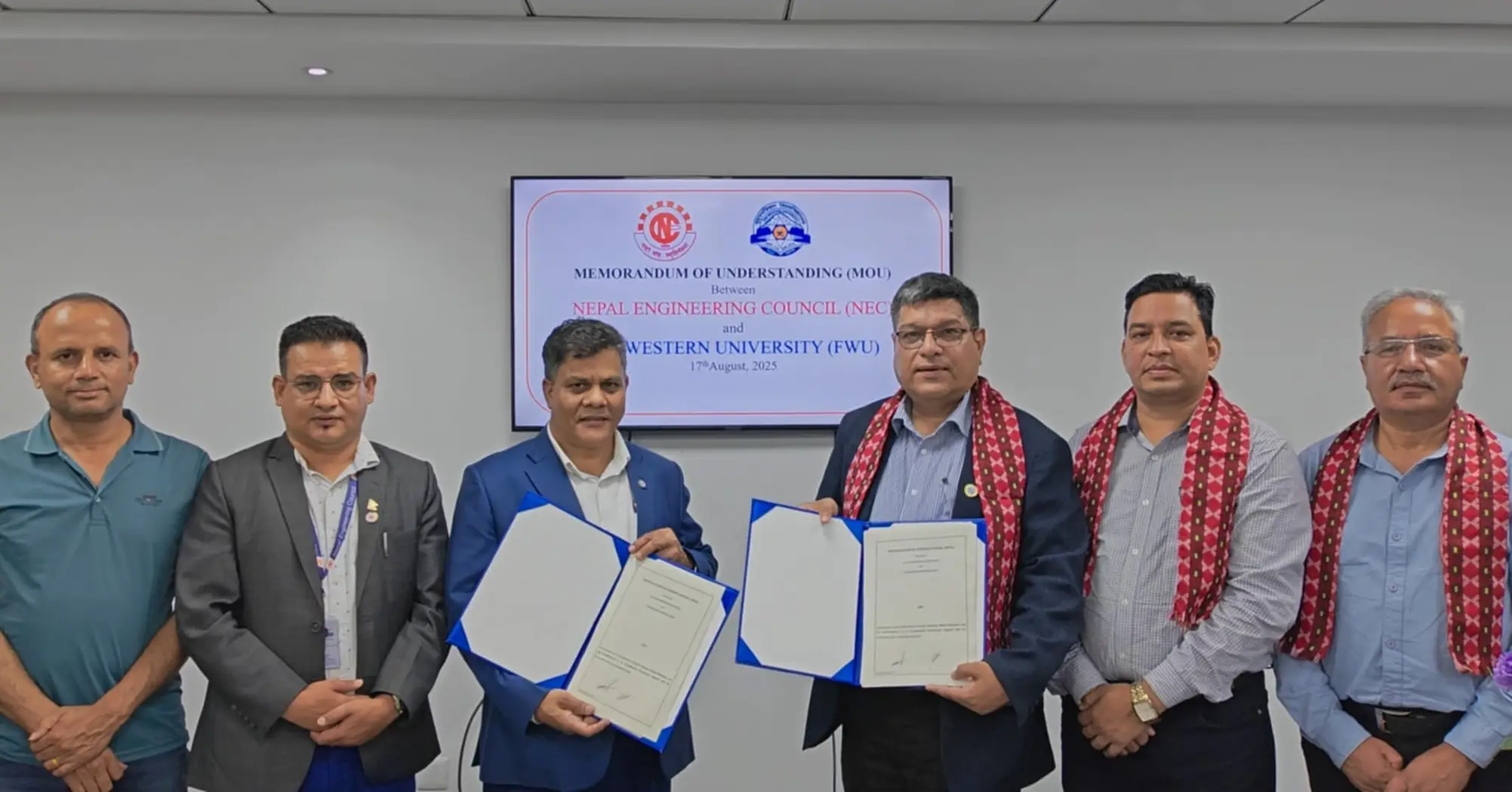 सुदूरपश्चिम विश्वविद्यालय र नेपाल इन्जिनियरिङ परिषद् बीच समझदारी पत्रमा हस्ताक्षर