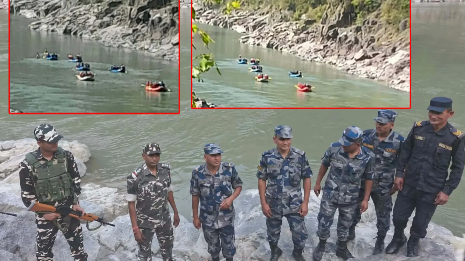 महाकालीमा नुहाउने क्रममा बगेर बेपत्ता भएका चन्दको खोजीमा सशस्त्र प्रहरी  